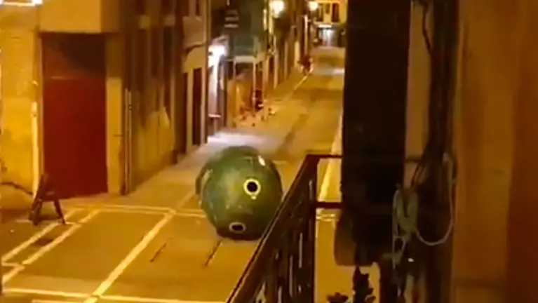 Incidentes en el Casco Viejo de Pamplona durante la pasada madrugada de viernes. CEDIDA