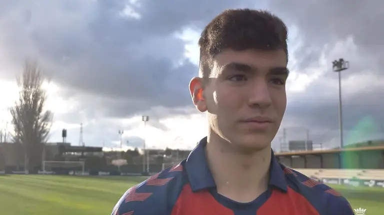 El jugador juvenil del club rojillo Asier Berruete. CA Osasuna.