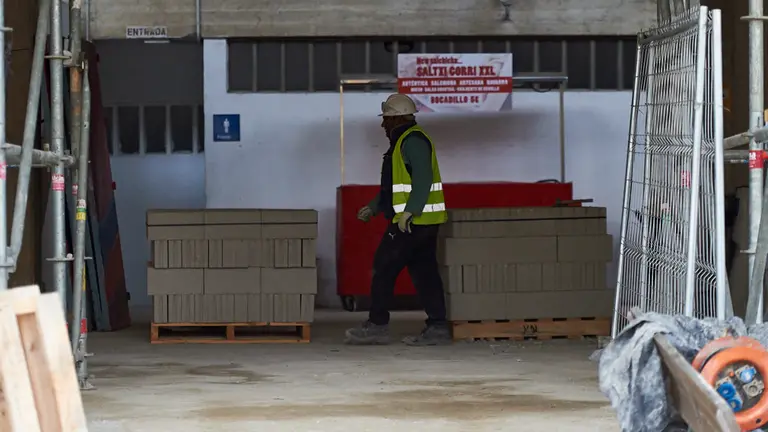 Estado de las obras de El Sadar en el mes de Febrero. MIGUEL OSÉS