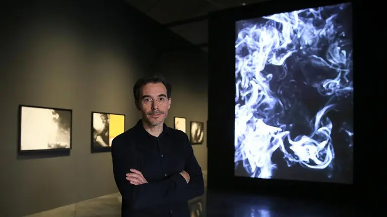 David Jiménez, en una de las salas de su exposición en el Museo Universidad de Navarra MANUEL CASTELLS