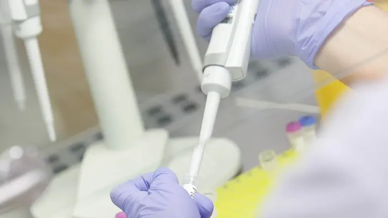 Detalle de la preparación del procesado de una muestra para PCR - coronavirus