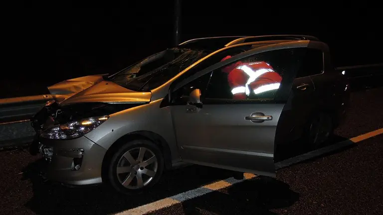 Accidente de tráfico ocurrido en Legarda, en la Autovía del Camino POLICÍA FORAL
