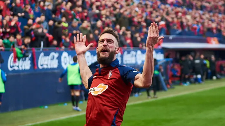 Partido entre Osasuna y RCD Espanyol correspondiente a la jornada 27 jugado en El Sadar de Pamplona. MIGUEL OSÉS