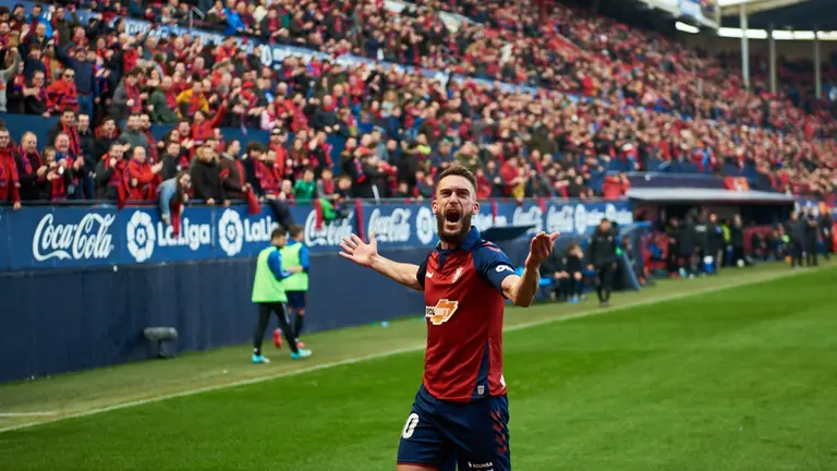 Partido entre Osasuna y RCD Espanyol correspondiente a la jornada 27 jugado en El Sadar de Pamplona. MIGUEL OSÉS