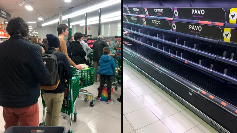 Situación este martes en Mercadona de Pamplona