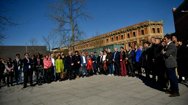 Acto de conmemoración organizado por el Gobierno y el Parlamento foral con motivo del Día Europeo de las Víctimas del Terrorismo. PABLO LASAOSA