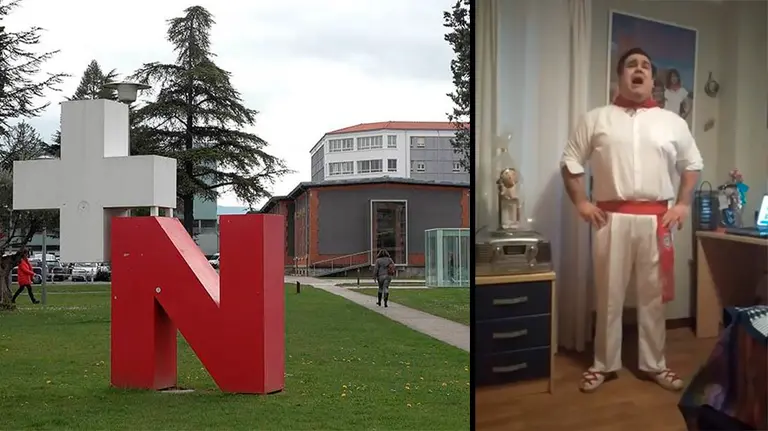 El jotero Josu Hernández canta una jota de agradecimiento al personal sanitario por el coronavirus