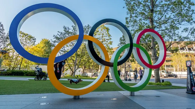 Los cinco aros del movimiento olímpico. Archivo.