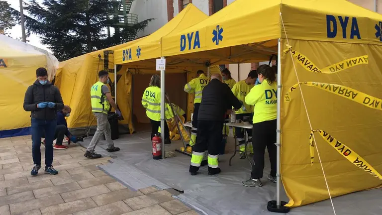 Zona de descontaminación de ambulancias y equipo sanitario DYA NAVARRA