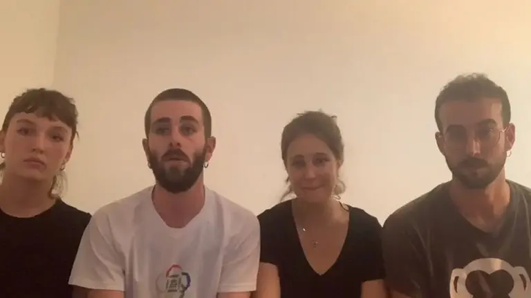 Imagen de los estudiantes navarros atrapados en Argentina