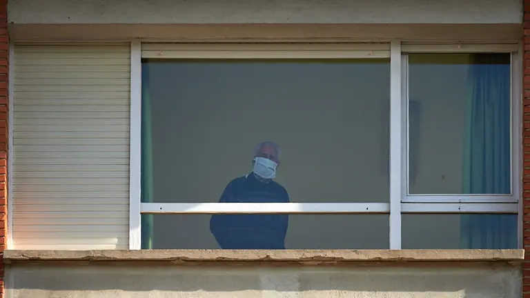 Residencia de ancianos de la Casa de Misericordia durante el confinamiento por el coronavirus y el estado de alerta. MIGUEL OSÉS