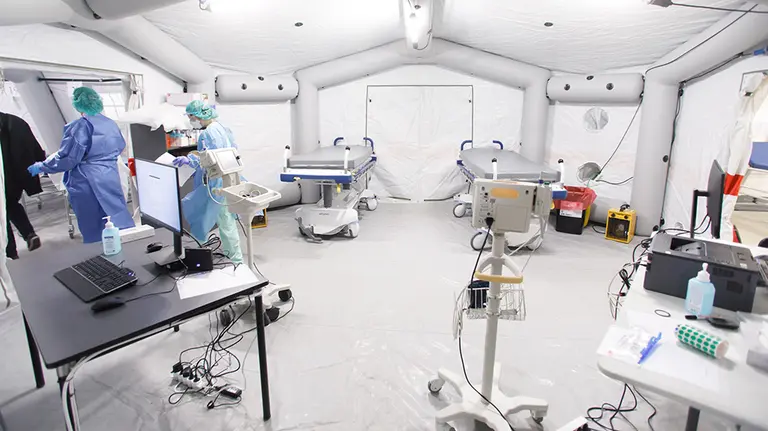 Carpas en el sótano de Urgencias del Complejo Hospitalario de Navarra (3) GOBIERNO DE NAVARRA