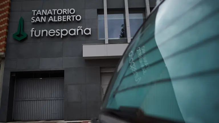 Tanatorio San Alberto durante la crisis del coronavirus en Pamplona. MIGUEL OSÉS