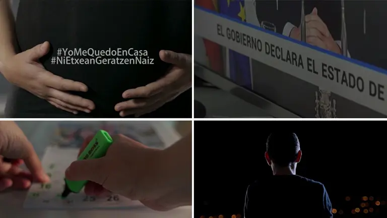 Fragmentos del vídeo creado por Aimar Leoz en Navarra y que invita a salvar el mundo desde casa