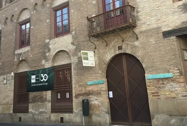 Fachada del edificio de la Uned en Tudela. Cedida.