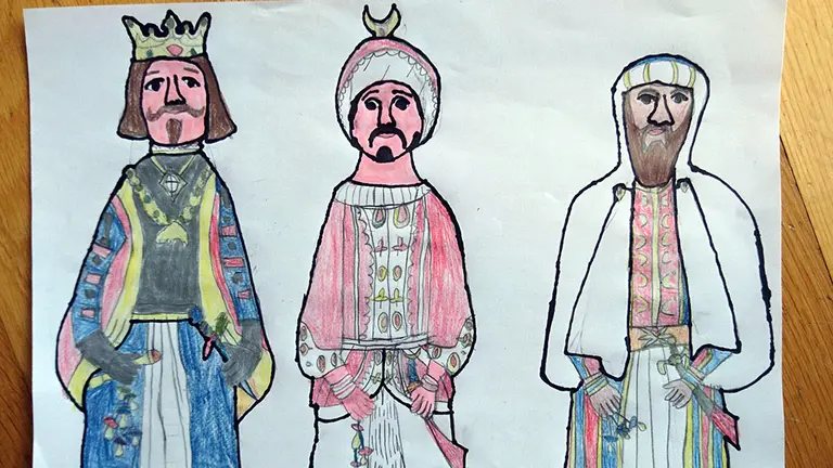 Unos de los dibujos premiados en el concurso para escolares en instagram. Cedido.