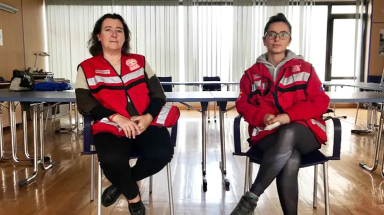 Atención psicológica de Sar Navarra y policía municipal de Pamplona. Twitter