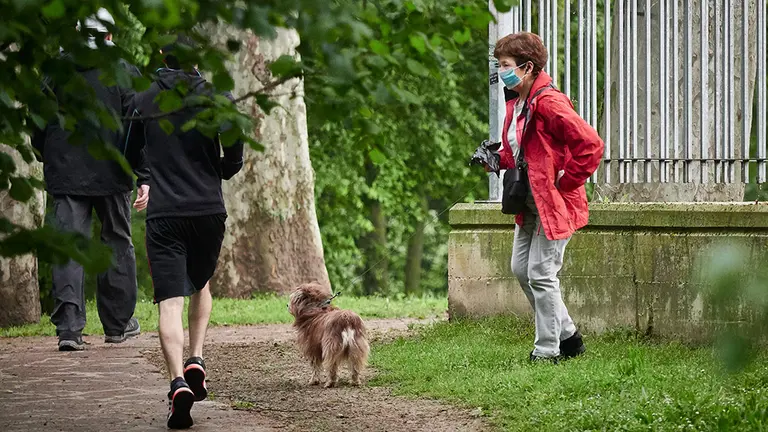 Varias personas hacen deporte mientras una mujer saca a su perros por la vuelta de Aranzadi durante el primer día de salida del confinamiento en Pamplona del Estado de Alarma ocasionado por el coronavirus COVID-19. En Pamplona, Navarra, España, a 02 de mayo de 2020.

Varias personas hacen deporte mientras una mujer saca a su perros por la vuelta de Aranzadi durante el primer día de salida del confinamiento en Pamplona del Estado de Alarma ocasionado por el coronavirus COVID-19. En Pamplona, Navarra, España, a 02 de mayo de 2020.


2/5/2020