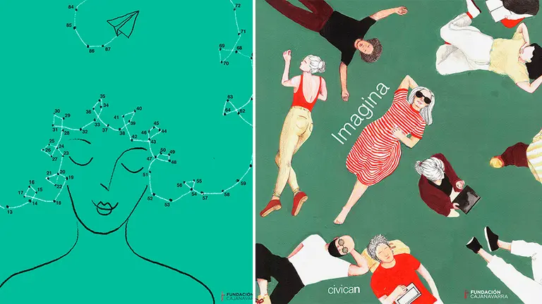 Las ilustraciones ganadoras del certamen de CIVICAN por parte del público y el jurado. CEDIDA