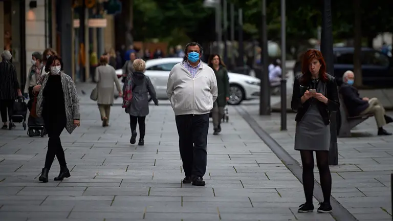 Pamplona pasa a la fase 1 del confinamiento durante la crisis del coronavirus. Miguel Osés