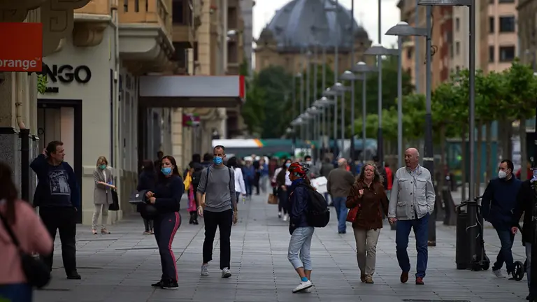 Pamplona pasa a la fase 1 del confinamiento durante la crisis del coronavirus. Miguel Osés