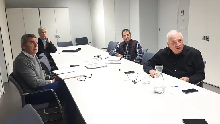 Reunion para la desescalada en el deporte navarro. Cedida.