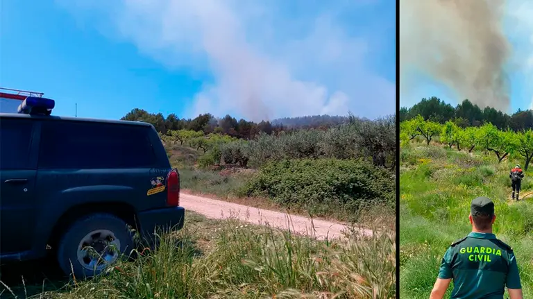 Incendio forestal en Los Arcos (3) GUARDIA CIVIL