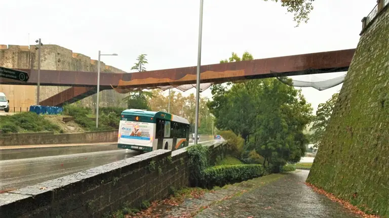 La pasarela del Labrit en Pamplona. Cedida.