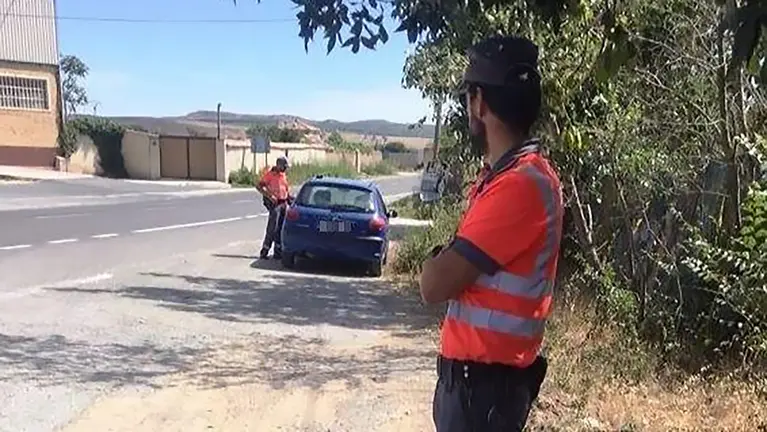La Policía Foral sanciona a un conductor por ir drogado. CEDIDA