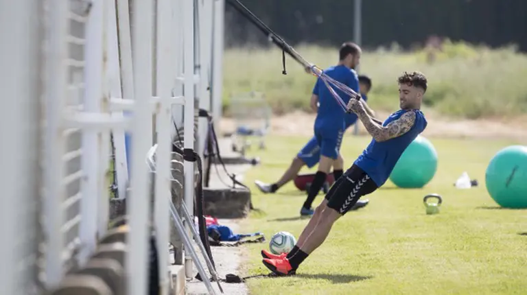 Rober Ibáñez en las instalaciones de Tajonar. CA Osasuna.