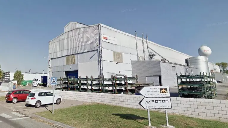 Vista de la fábrica de Insonorizantes Peltzer en Tafalla.