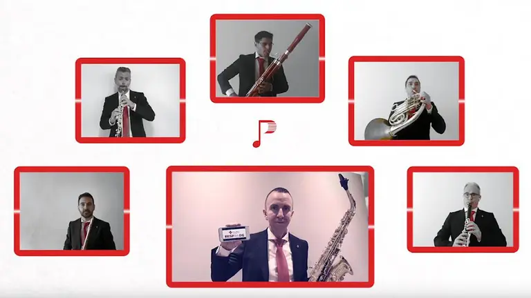 Fotograma de La Pamplonesa durante la grabación de la versión inédita del Riau-riau.