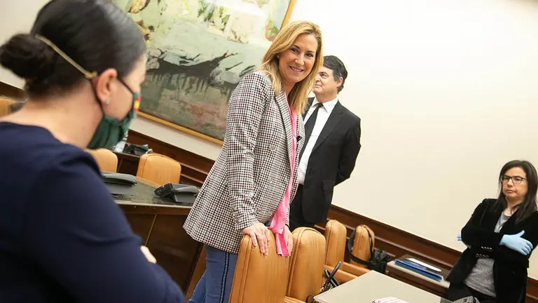 La diputada del PP Ana María Beltrán Villalba, momentos antes del inicio de la comparecencia del ministro del Interior, Fernando Grande-Marlaska, para dar cuenta de la gestión de su departamento en la crisis del coronavirus y tras la polémica suscitada por las declaraciones del jefe del Estado Mayor de la Guardia Civil sobre la investigación de bulos en redes sociales. En Madrid (España) a 23 de abril de 2020.

23 ABRIL 2020 CORONAVIRUS;PANDEMIA;ENFERMEDAD;COVID-19;POLÍTICA;PSOE
  (Foto de ARCHIVO)

23/4/2020