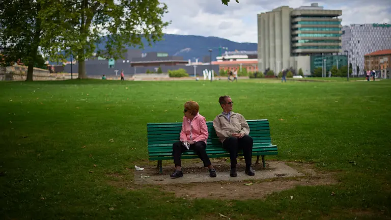 Casa de Misericordia de Pamplona durante la fase 3 de desescalada por la crisis del coronavirus. MIGUEL OSÉS