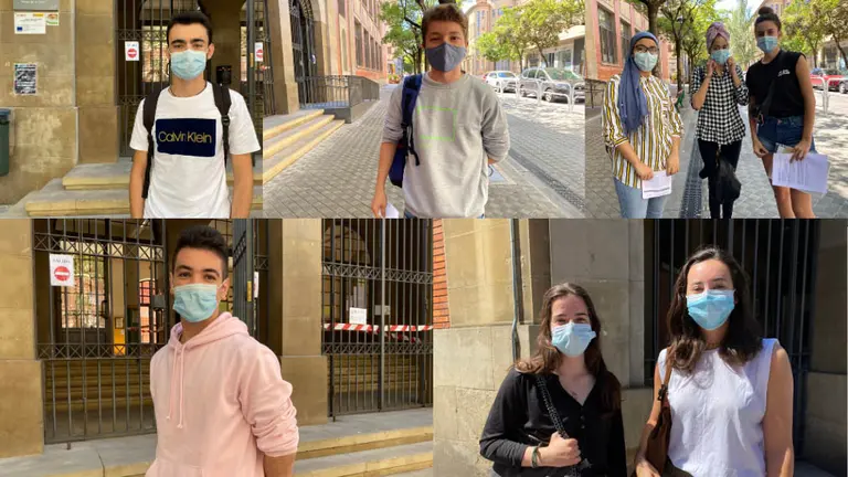 De izquierda a derecha empezando por arriba, los estudiantes Íñigo Muñoz, Jaime Martínez, Nadia Berraz, Sara Berraz, Lucía Carcedo, Alberto Marqués, Ingrid Wozniak y Sofía Orihuela | Navarra.com