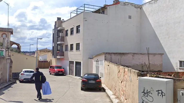 Calle de Tudela donde se produjo la identificación del joven que había ocupado una vivienda ARCHIVO
