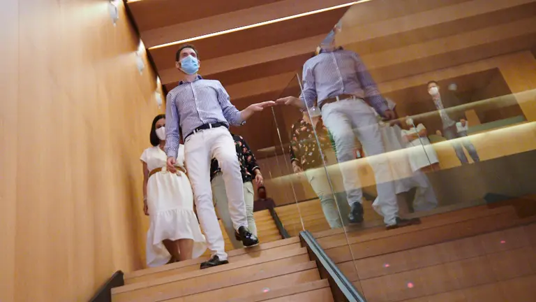 Celebración de 12 congreso de UPN en el que Javier Esparza ha revalidado su presidencia al frente del partido. PABLO LASAOSA