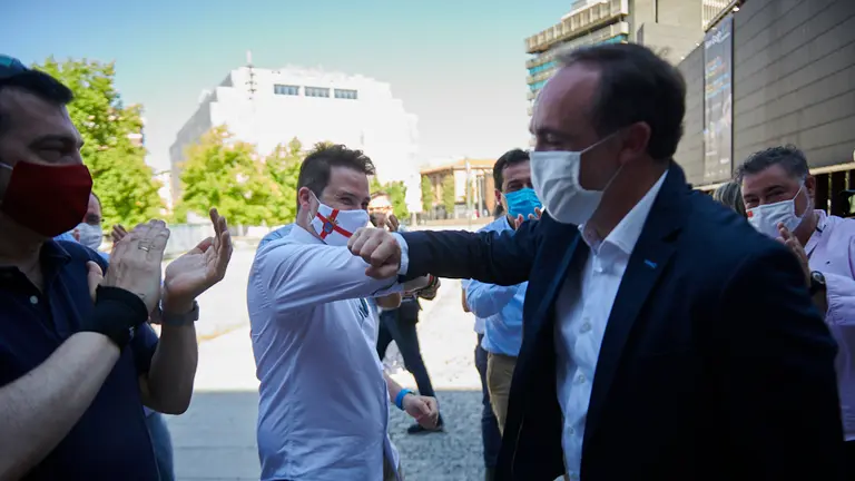 Celebración de 12 congreso de UPN en el que Javier Esparza ha revalidado su presidencia al frente del partido. PABLO LASAOSA