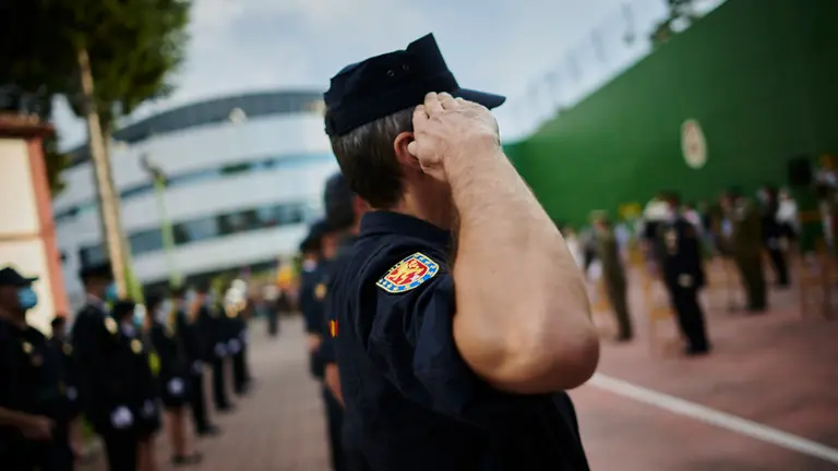 Acto de jura de cargo de la 34ª promoción de la escala básica de Policía Nacional en Beloso. PABLO LASAOSA