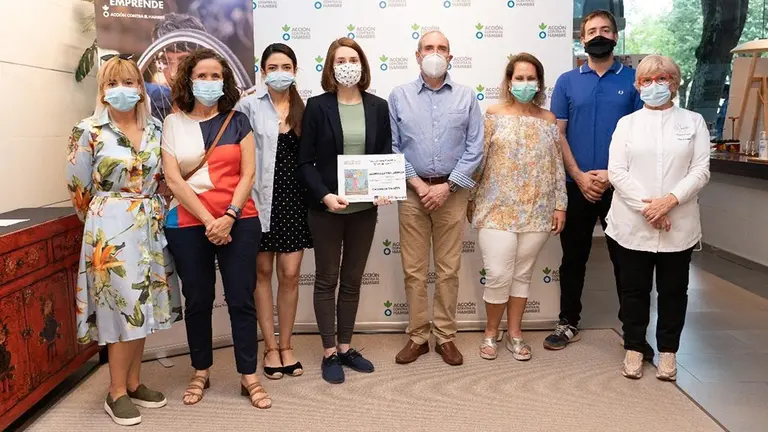 Arantza Larrea, ganadora del reto culinario &#39;Champipincho&#39; de Acción contra el Hambre y Riberebro. ACCIÓN CONTRA EL HAMBRE