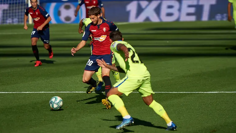 Partido entre Osasuna y Getafe correspondiente a la jornada 34 de la liga jugado en El Sadar de Pamplona. MIGUEL OSÉS