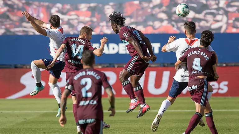 Partido entre el equipo rojillo y el Celta en El Sadar. CA Osasuna.