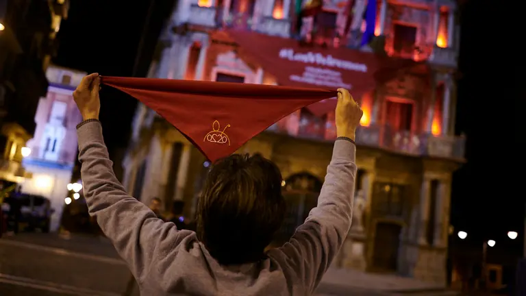 Pobre de mi en Pamplona con San Fermín de 2020 cancelado por la crisis del coronavirus. PABLO LASAOSA