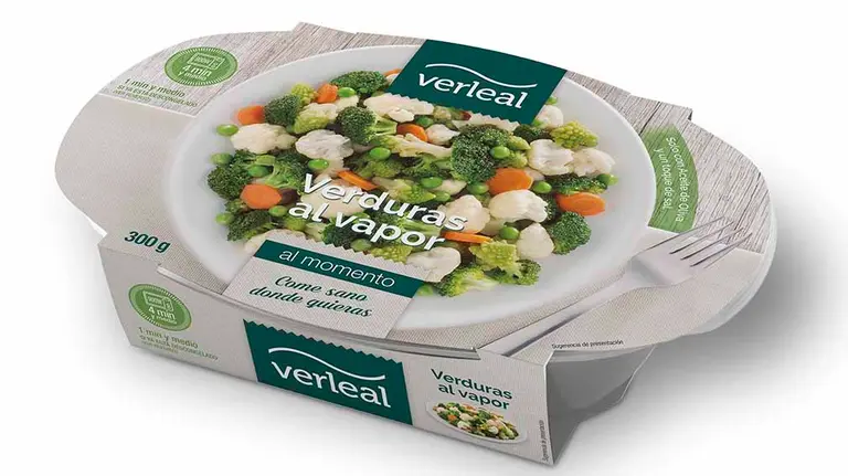 Bandeja de verduras de la empresa Congelados de Navarra. Cedida.