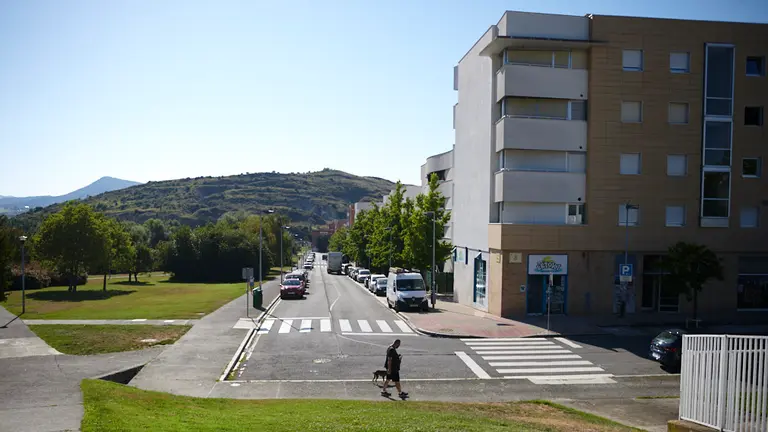 El barrio Mendillorri de Pamplona, durante el rebrote de coronavirus. PABLO LASAOSA