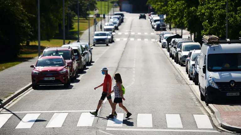 El barrio Mendillorri de Pamplona, durante el rebrote de coronavirus. PABLO LASAOSA