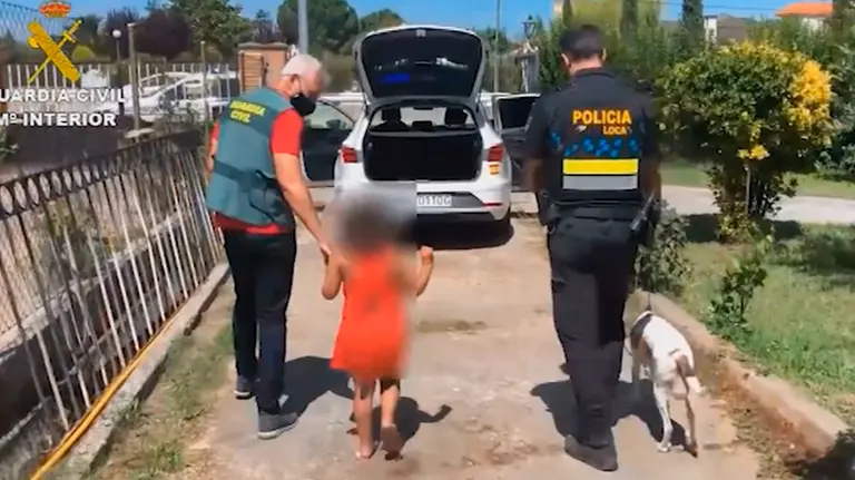 Niña rescatada por la Guardia Civil en La Rioja