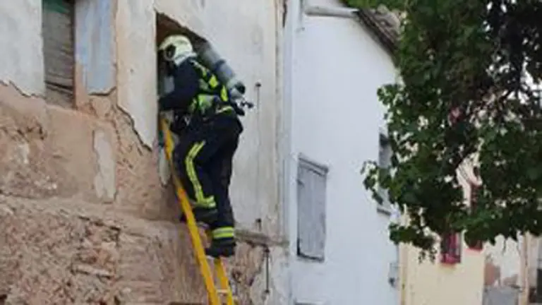 Incendio en una vivienda de Milagro. GUARDIA CIVIL