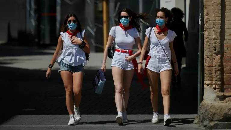 Celebración del primer día de las “no fiestas” de Tudela 2020 por la crisis del coronavirus. PABLO LASAOSA