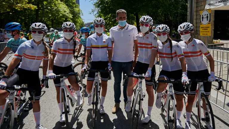 Segunda carrera de la Clásica Féminas de Navarra de ciclismo. PABLO LASAOSA